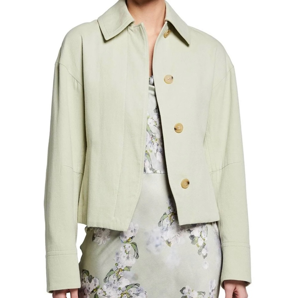 Vince Cinched Waist Jacket in Celery
